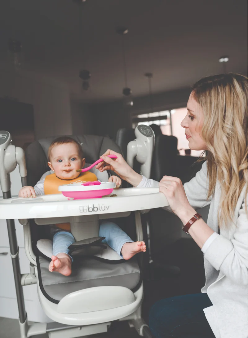 bbluv Platö – Warm Feeding Plate for Babies & Toddlers – Keeps Food Warm, Non-Slip Suction Base, Divided Sections – Easy to Clean & BPA-Free – Aqua
