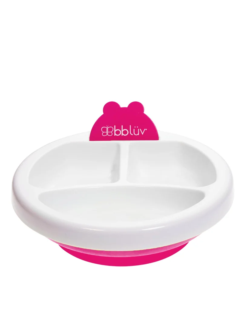 bbluv Platö – Warm Feeding Plate for Babies & Toddlers – Keeps Food Warm, Non-Slip Suction Base, Divided Sections – Easy to Clean & BPA-Free – Aqua
