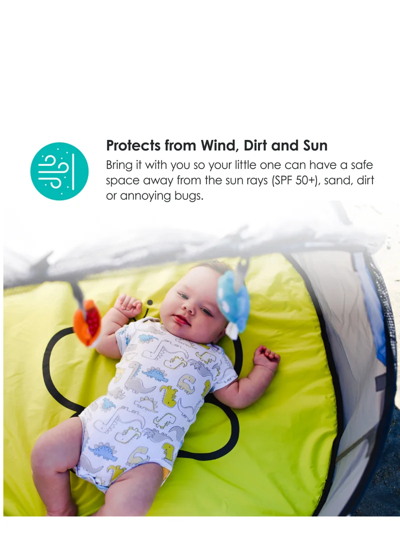 bbluv NidÃ¶ Mini - 2-in-1 Travel Bed & Play Tent | Portable Baby Tent with Canopy, Mosquito Net & Mat | Lightweight & Compact (90.7 x 73.7 x 47 cm) | Perfect for Travel & Outdoors