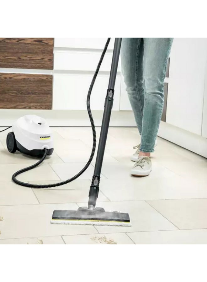 KARCHER - KARCHER STEAM CLEANER SC 3 EasyFix, 1900 W, 3.5 bar steam pressure, 1 Liter tank capacity, Heats up in just 30 seconds, Kills 99.99% of viruses & bacteria - 1.513-652 White/Black - Image 1