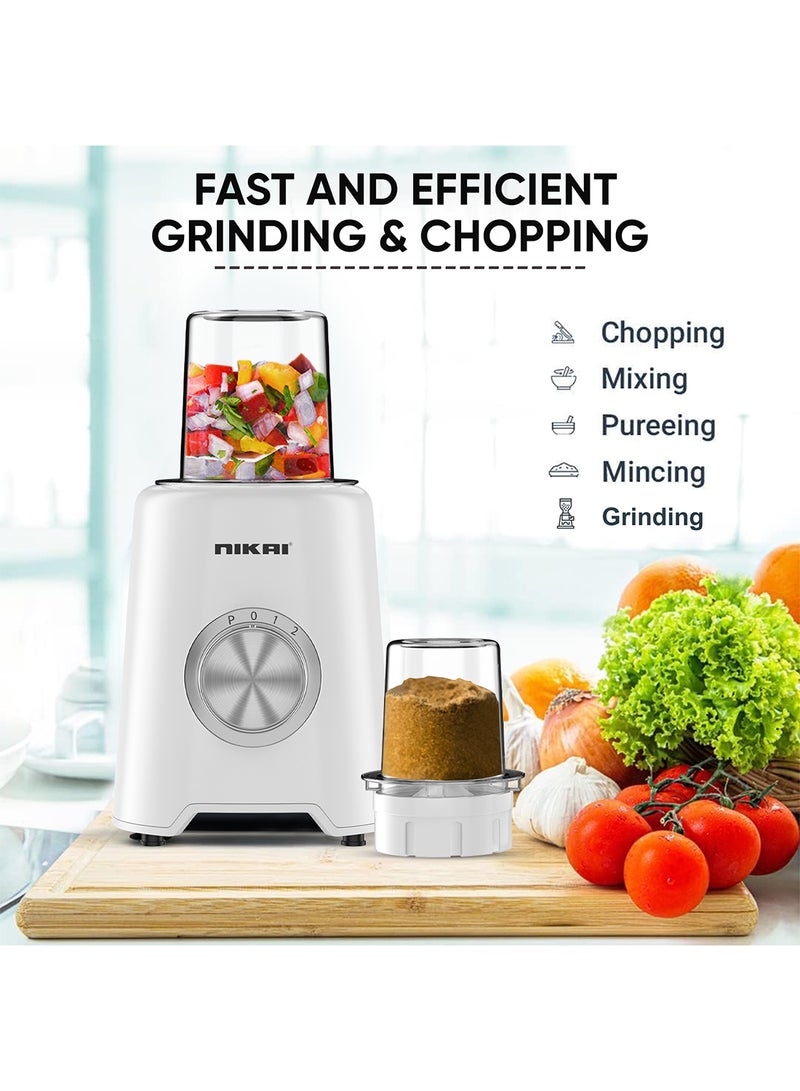 3-in-1 Blender with  1.5 Ltr Liquid Jar, 1 Coffee Grinder & 1 Meat Mincer, 2 Speeds, Stainless Blades, Unbreakable Jar, Perfect for Dry & Wet Fine Grinding, Mixing & Juicing 600 W NB1900NA1/ NB2900EB2 White/Clear - pnsku/N20471325A/45/_/1734587236/bc9b2883-76b4-458d-8dc4-d21f6e4103af