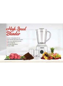 نيكاي خلاط كهربائي 3 في 1 1.5 L 600 W NB1900NA1/ NB2900EB2 أبيض/ شفاف  - Image 3
