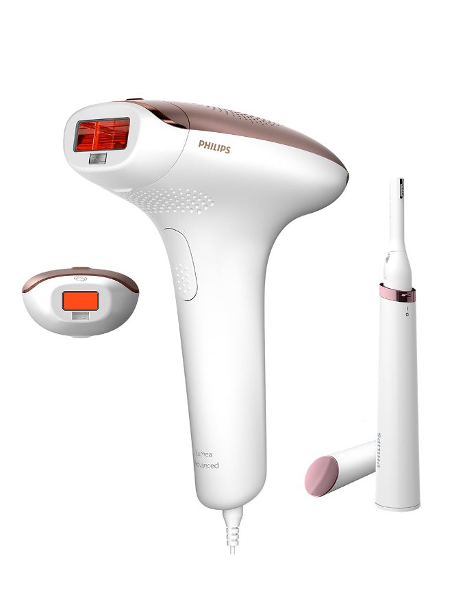 Philips Philips Lumea IPL, Hair Removal, 7000 Series, Skintone Sensor, 2 Attachments, Body, Face, Compact Pen Trimmer, Corded Use, BRI921/60, 60 Days Money Back Guarantee White/Rose Gold 