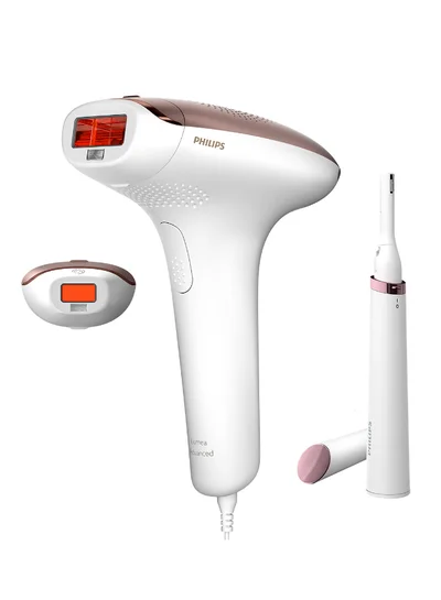 Philips Philips Lumea IPL, Hair Removal, 7000 Series, Skintone Sensor, 2 Attachments, Body, Face, Compact Pen Trimmer, Corded Use, BRI921/60, 60 Days Money Back Guarantee White/Rose Gold