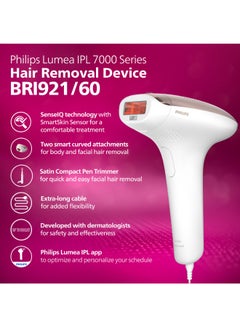 Philips Lumea IPL, Hair Removal, 7000 Series, Skintone Sensor, 2 Attachments, Body, Face, Compact Pen Trimmer, Corded Use, BRI921/60, 60 Days Money Back Guarantee White/Rose Gold - pnsku/N20496876A/45/_/1734429003/16d9fa91-77e2-44bf-936b-966a6ce56641