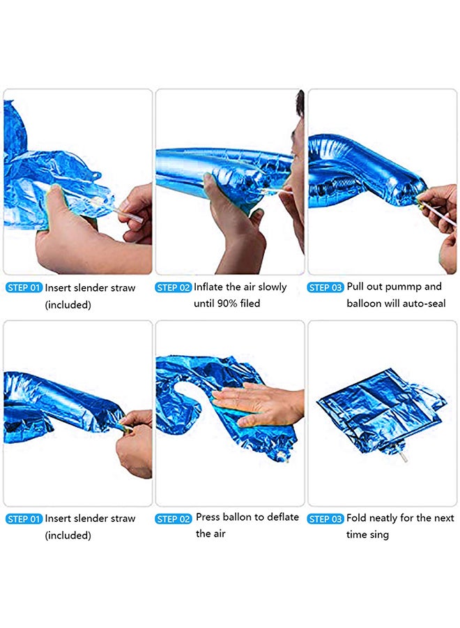 Cool Baby 25-Piece 16 Inch Inflatable Happy Birthday Foil Balloon Set 8.8x6.4x1.2inch - Image 3