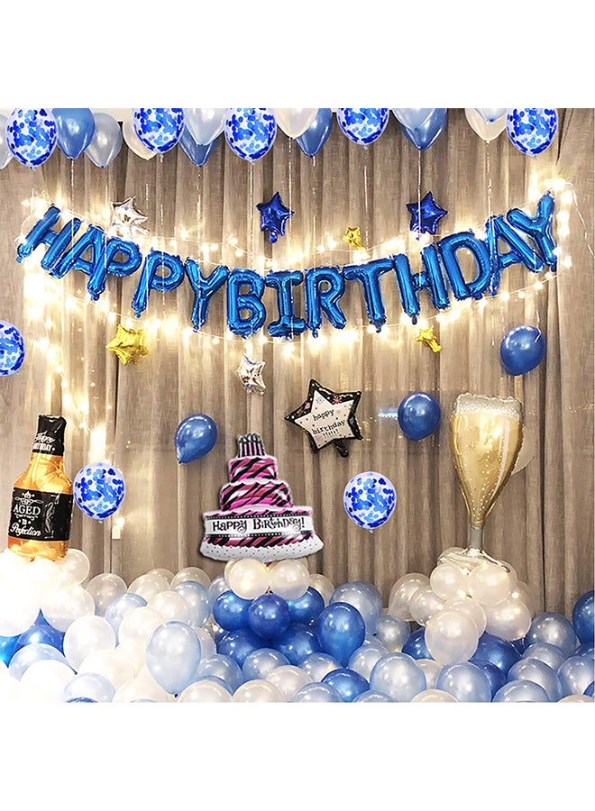 Cool Baby 25-Piece 16 Inch Inflatable Happy Birthday Foil Balloon Set 8.8x6.4x1.2inch - Image 4