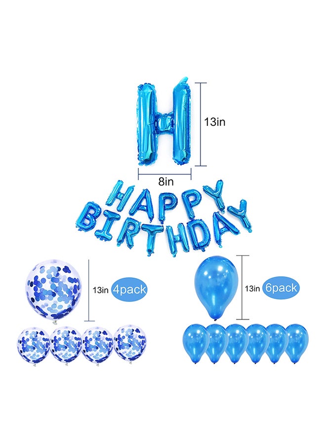 Cool Baby 25-Piece 16 Inch Inflatable Happy Birthday Foil Balloon Set 8.8x6.4x1.2inch - Image 2