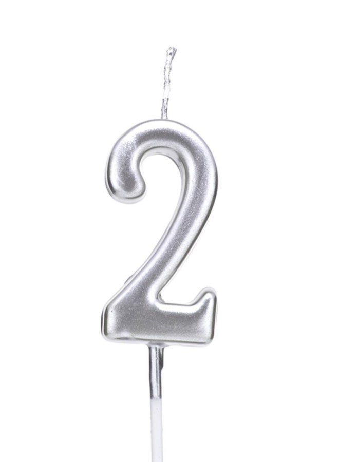 Cool Baby Number 2 Happy Birthday Candle 2 x 4cm - Image 1