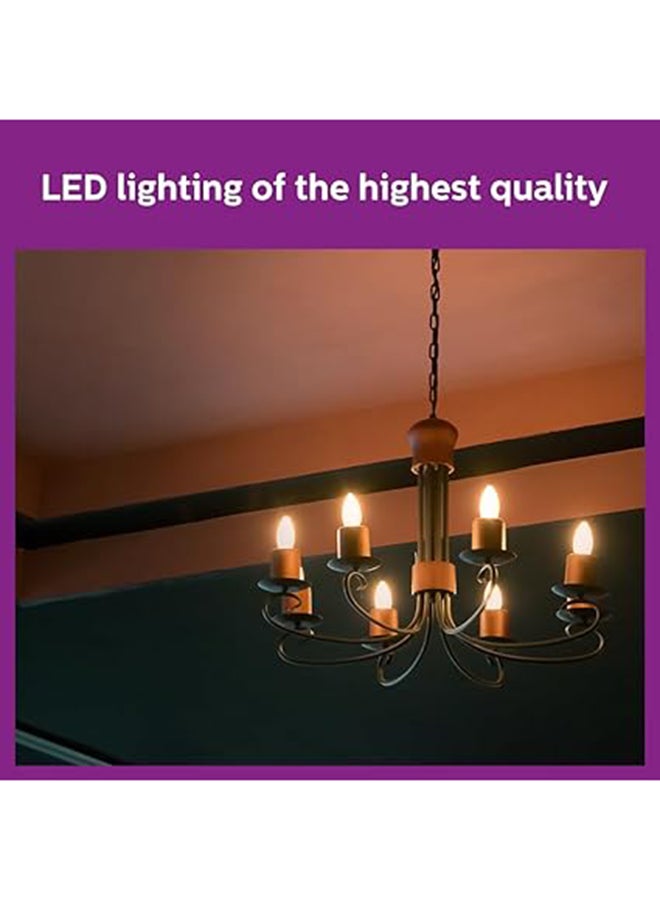 Philips - Led Filament Classic Candle Bulb- 4-40W E14 Capbase- Warm White 1 Year Warranty Warm White 30x100x40mm - Image 1