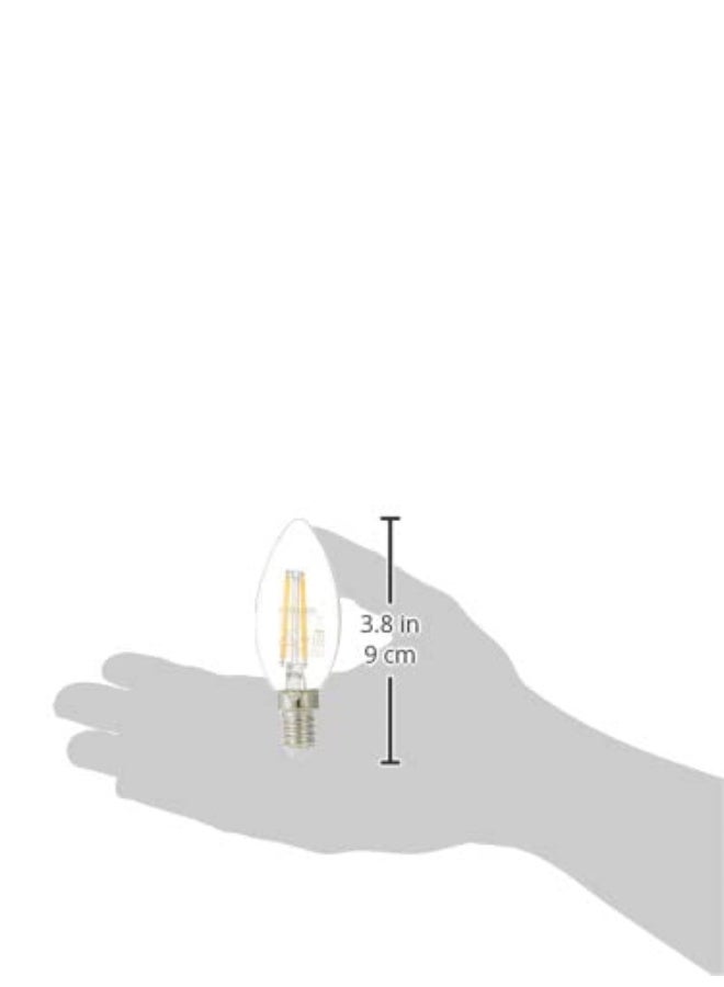 Philips - Led Filament Classic Candle Bulb- 4-40W E14 Capbase- Warm White 1 Year Warranty Warm White 30x100x40mm - Image 1
