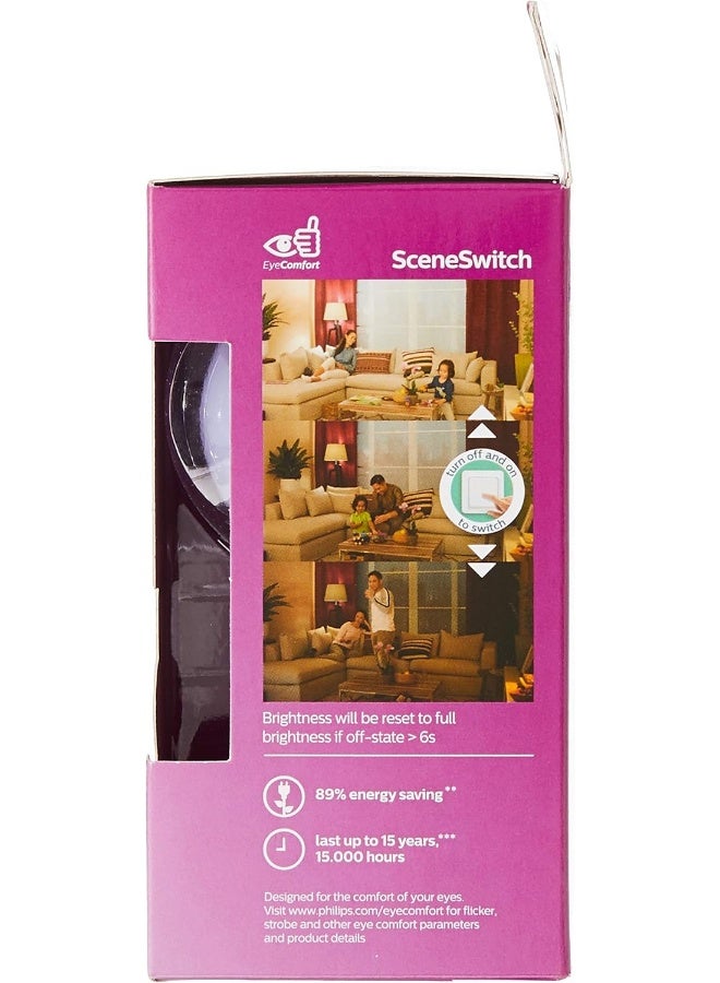 Philips - Philips LED Sceneswitch A60 3S 7.5-70W E27 3000K Warm White - Image 1