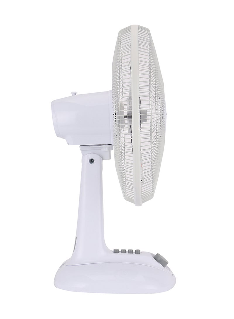 Olsenmark - 16" Table Fan With 5" AS Blades For Strong Wind And 3-Speed Levels/ Adjustable Oscillation, 1 Hour Timer OMF1700 Red/White - Image 1