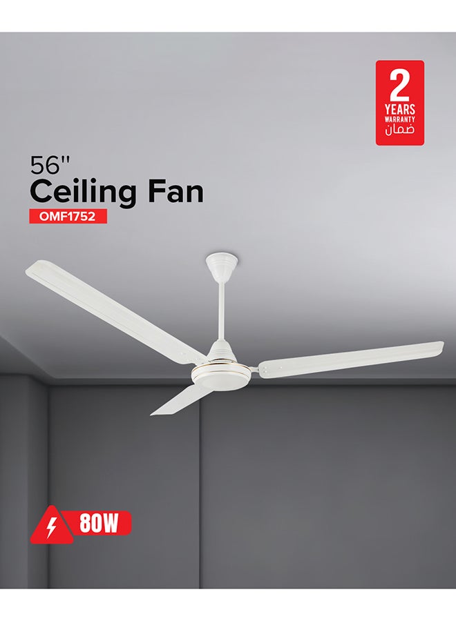 Olsenmark Ceiling Fan 56'' 75 W OMF1752 White  - Image 5