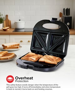 2 Slice Sandwich Maker Toaster OMGM2321, 750W Equipped With Non-Stick Coating And Overheat Protection, Perfect For Making Sandwiches, Bread Toast 750 W OMGM2321 Black - pnsku/N20682111A/45/_/1733653981/6305b25e-fd9d-45eb-b129-526533111773