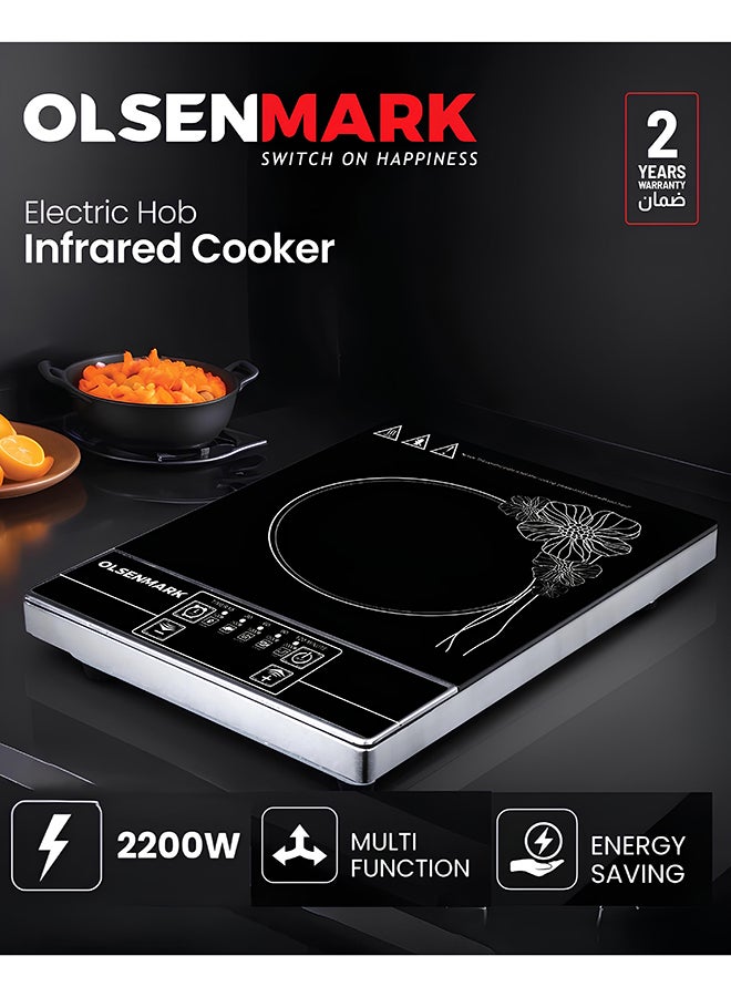 أولسنمارك موقد طهي يعمل بتقنية الحث بقدرة 2000 وات 2000 W OMIC2091M من الصلب الأسود  - Image 3