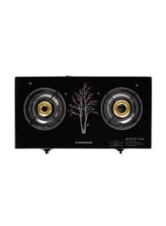 Olsenmark 2 Burner Glass Top Gas Stove Cooktop OMK2225 Black  - Image 1