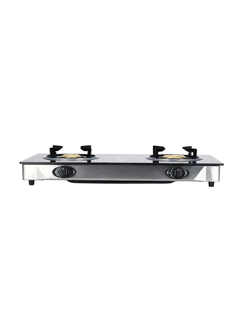 Olsenmark - 2 Burner Glass Top Gas Stove Cooktop OMK2225 Black - Image 1