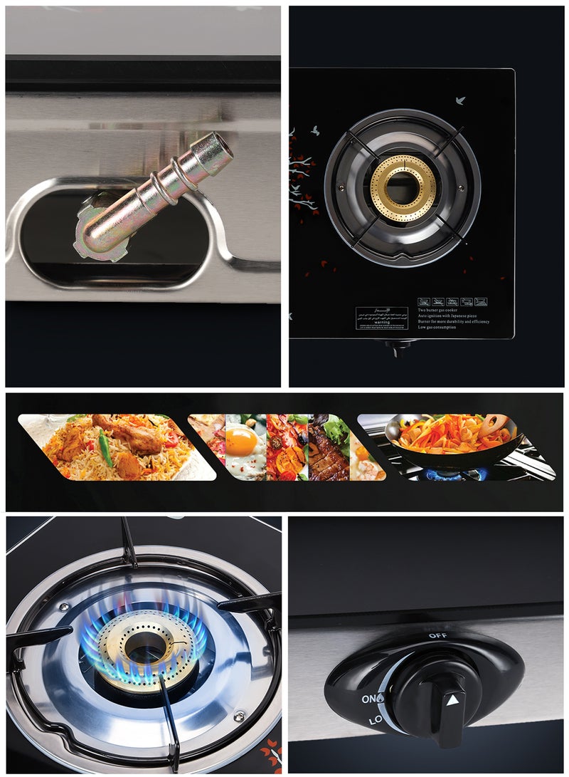 أولسنمارك موقد الطهي بشعلتين OMK2225 أسود - Image 5