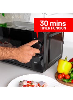 Electric Microwave Oven, 5 Multiple Power Levels with Easy Controls and Cooking End Signal, Perfect for Reheating, Defrosting, Cooking 20 L 1150 W OMMO2343W Black - pnsku/N20682141A/45/_/1714980773/36190519-fcd3-4640-ad95-c8fb4ab786b2