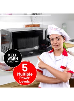 Electric Microwave Oven, 5 Multiple Power Levels with Easy Controls and Cooking End Signal, Perfect for Reheating, Defrosting, Cooking 20 L 1150 W OMMO2343W Black - pnsku/N20682141A/45/_/1714980776/7a2bf8ef-a422-48c2-8609-2ba40a2cb2ca