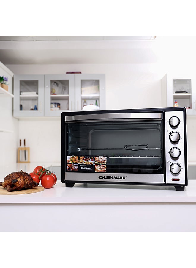 Electric Oven with Convection and Rotisserie, 4 Stage for Heating and Rotisserie 48 L 2000 W OMO2141 Black