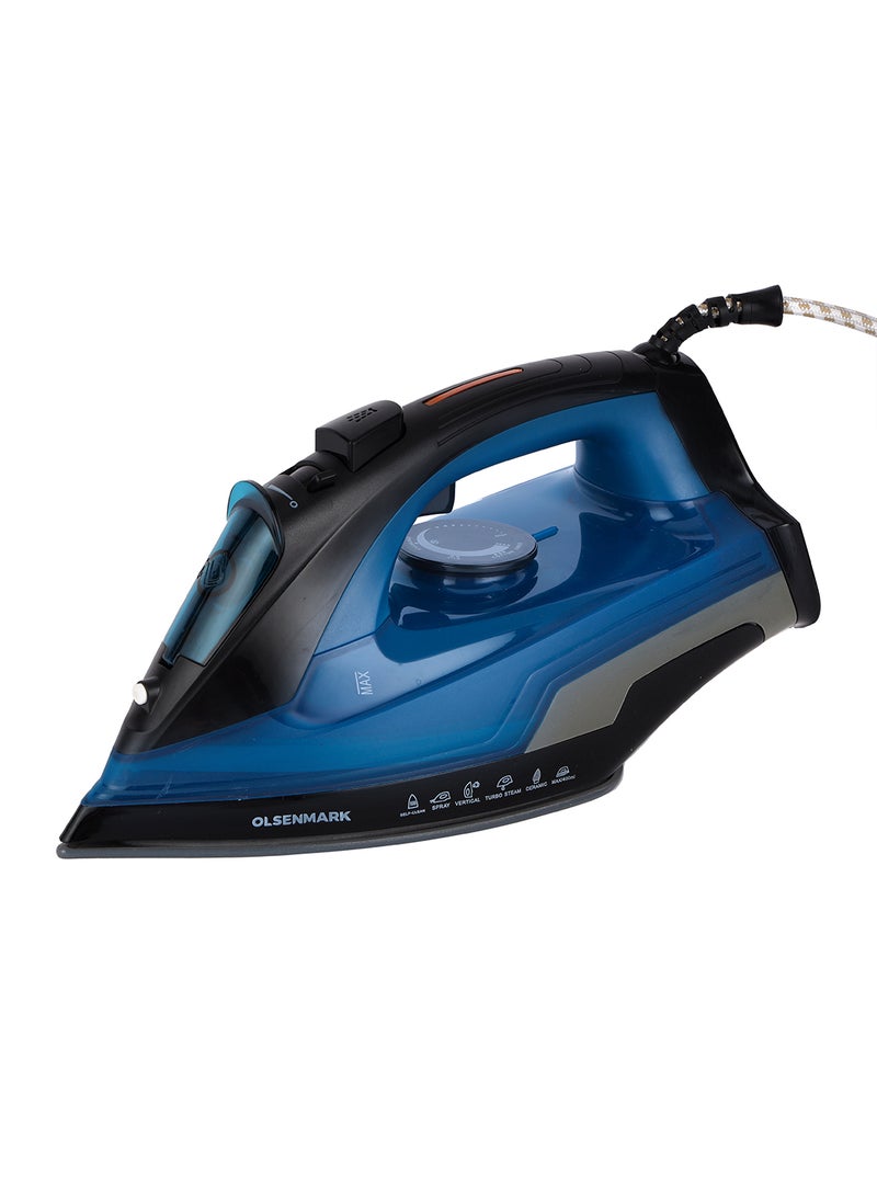 أولسنمارك - جهاز كي بالبخار بلوح فردي من السيراميك بقدرة 2200 وات 400 ml 2200 W OMSI1681N أبيض/أزرق - Image 1