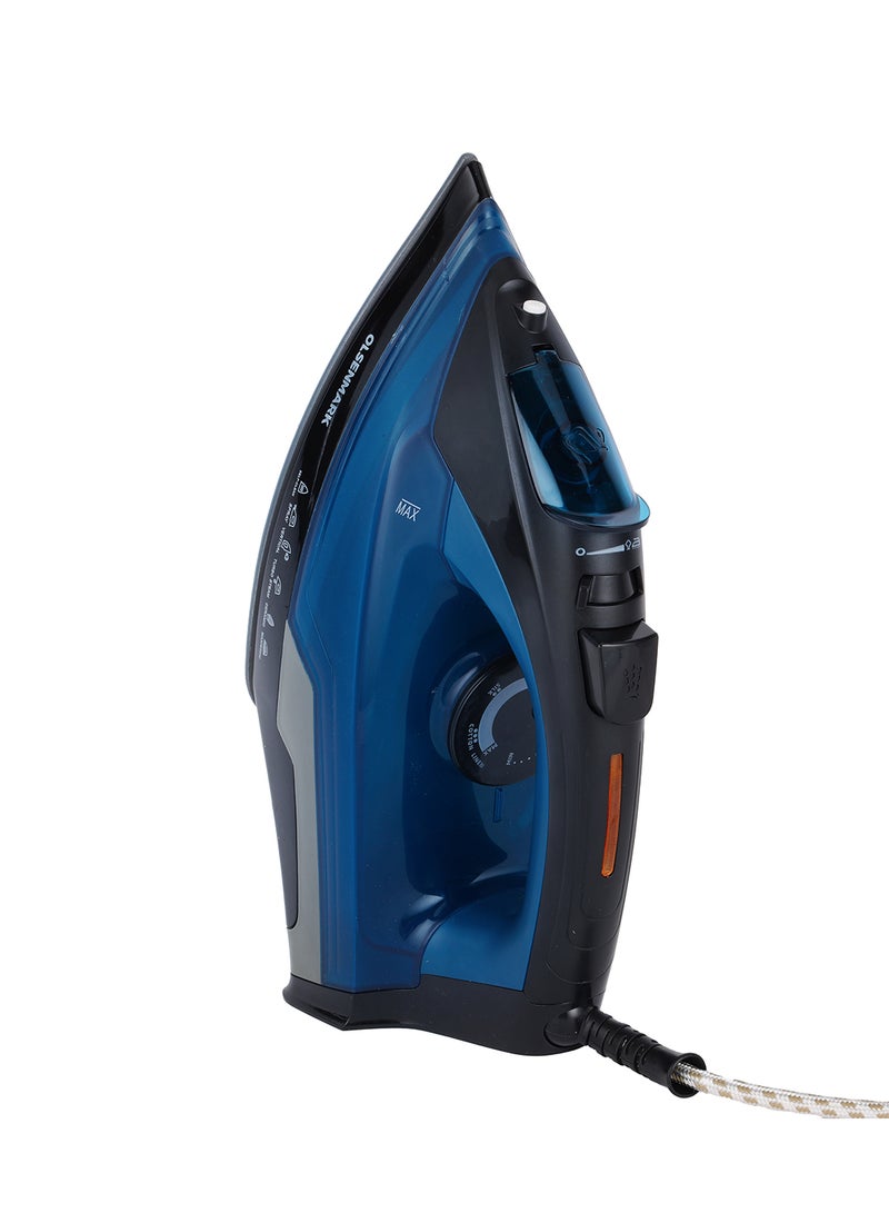 أولسنمارك - جهاز كي بالبخار بلوح فردي من السيراميك بقدرة 2200 وات 400 ml 2200 W OMSI1681N أبيض/أزرق - Image 1