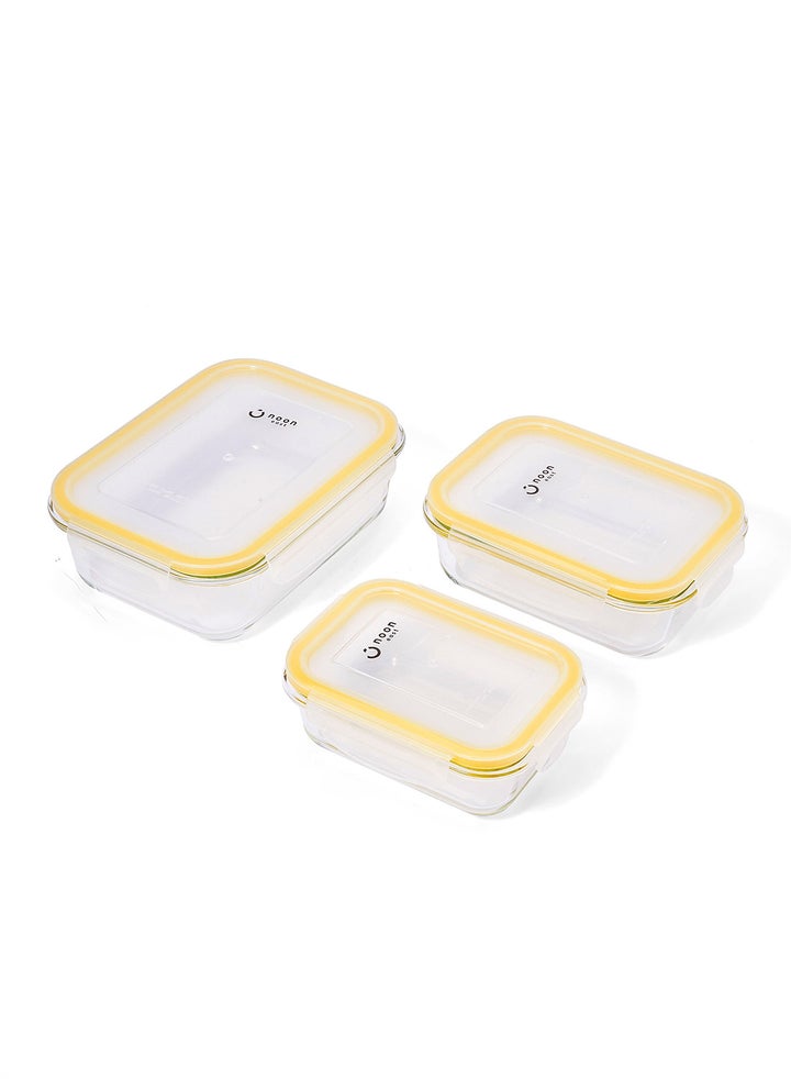 Buy Noon East 9 Piece Borosilicate Glass Food Container Set - Airtight ...