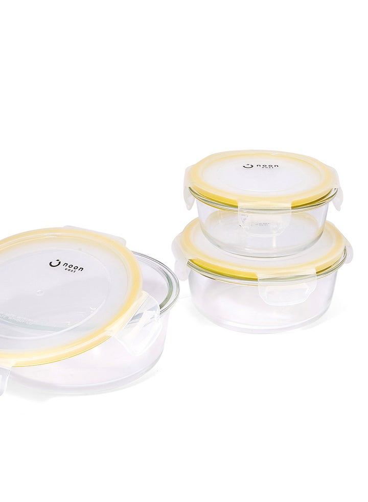 Buy Noon East 9 Piece Borosilicate Glass Food Container Set - Airtight ...
