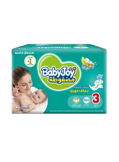 Compressed Diamond Pad Diaper, Size 3, Medium, 6-12 Kg, Jumbo Box, 104 Diapers - pnsku/N20708244A/45/_/1734692053/500d106d-a9eb-4ef4-bb75-f5b474027cb7