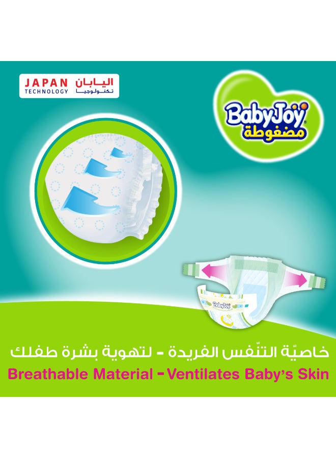 BabyJoy - Compressed Diamond Pad Diaper, Size 4, Large, 10-18 Kg, Jumbo Box, 96 Diapers - Image 1