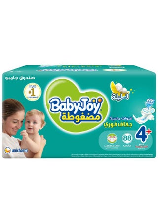 Compressed Diamond Pad Diaper, Size 4+, Large Plus, 12-21 Kg, Jumbo Box, 88 Diapers - pnsku/N20708246A/45/_/1732681976/963f0ace-2d56-432f-ab55-07ebf2da4f40