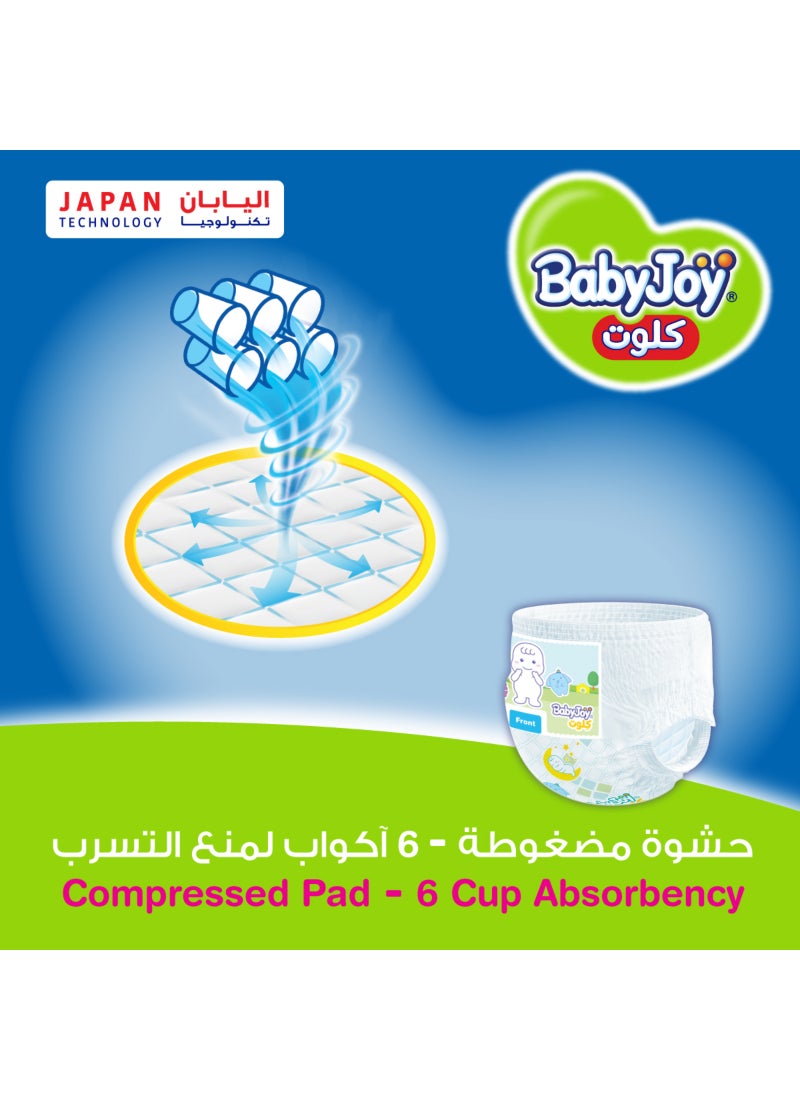 BabyJoy Compressed Culotte Pants Diaper, Size 5, Junior, 12-18 Kg, Jumbo Box, 72 Diapers - Image 4