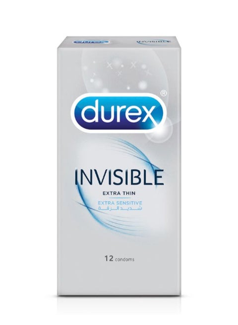 Invisible Extra Thin Condoms For Men 12 Pieces