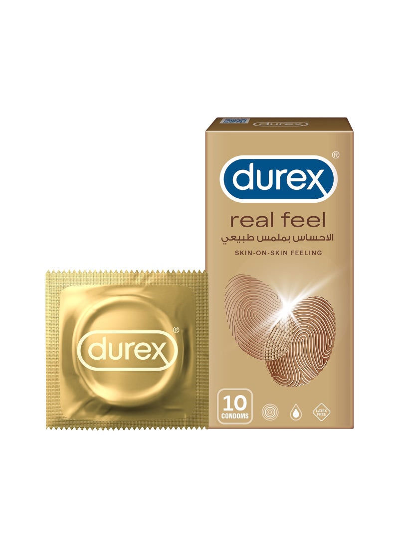 Durex Skin On Feeling Real Feel Condoms 10 Pieces  - Image 1