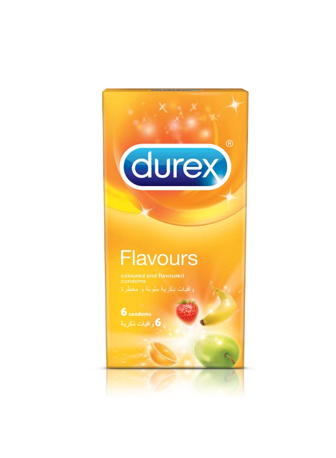 Durex - Coloured And Flavoured Condoms For Men 6 Pieces - Image 1