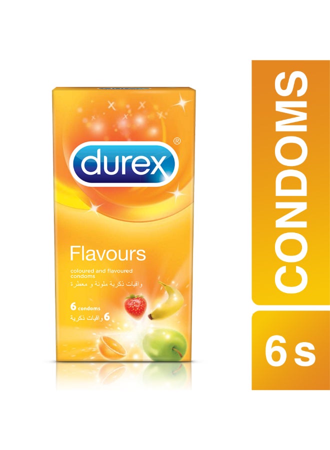 Durex - Coloured And Flavoured Condoms For Men 6 Pieces - Image 1