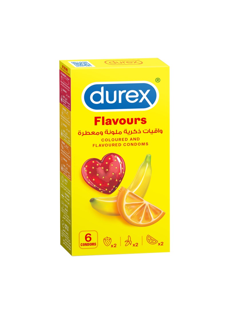 دوريكس ديوركس واقي ذكري للرجال ملون و بالنهكة - 6 قطع - Image 1