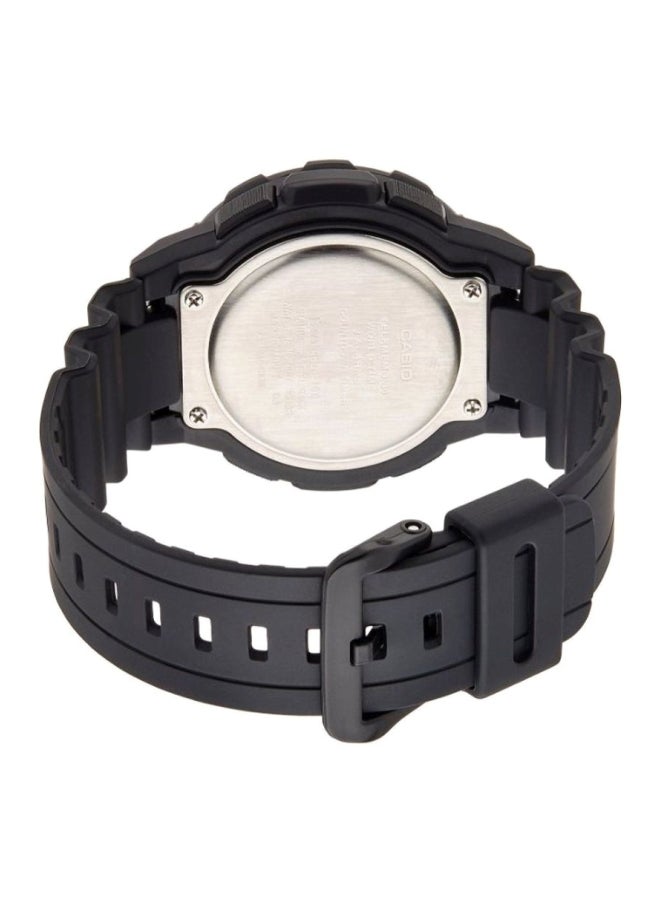 كاسيو ساعة يد بعقارب وبسوار من السيليكون مقاومة للماء طراز AEQ-100W-1BV - مقاس 48 مم - لون أسود للرجال - Image 2