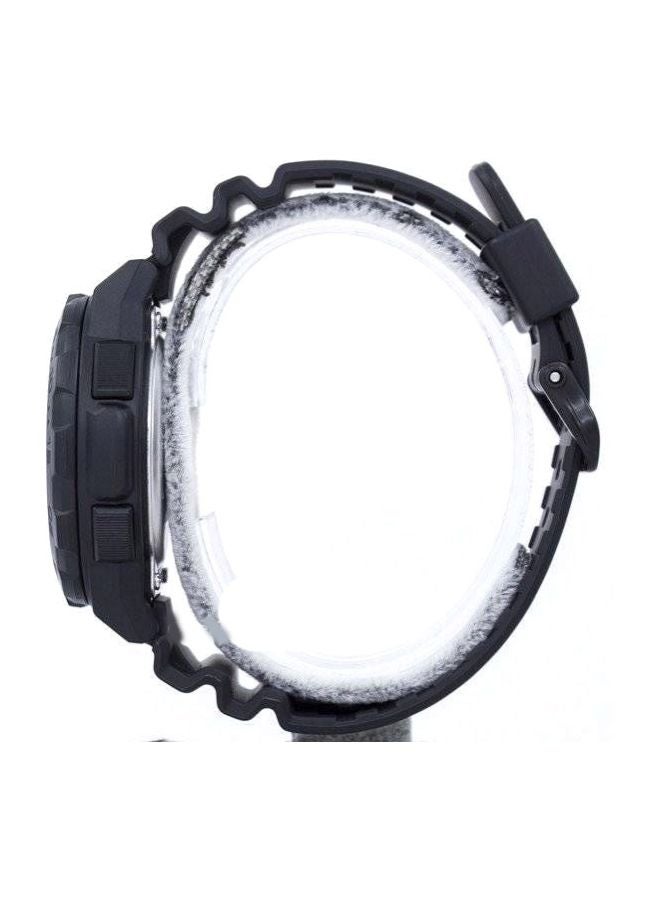 كاسيو ساعة يد بعقارب وبسوار من السيليكون مقاومة للماء طراز AEQ-100W-1BV - مقاس 48 مم - لون أسود للرجال - Image 4