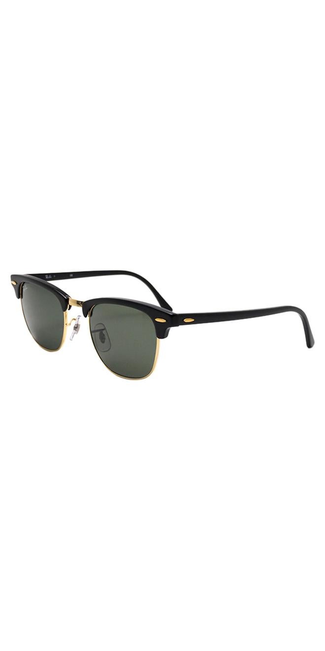 Ray-Ban Men's Clubmaster Sunglasses - RB3016-W0365-51 - Lens Size: 51 mm - Black - Image 1