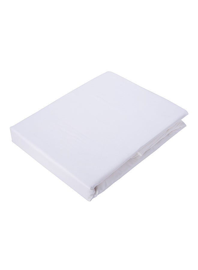 Cottage Fitted Sheet Cotton White 180x200x30cm - Image 1