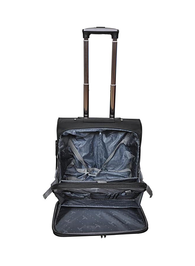 Track Softside Small Cabin Luggage Trolley Black - Image 4