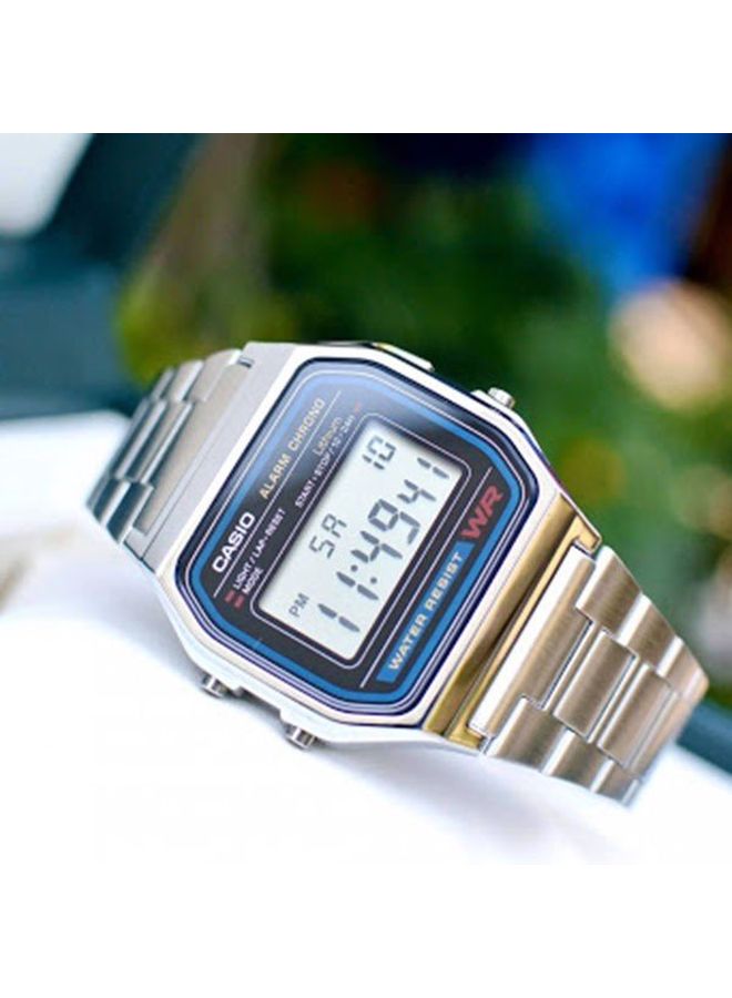 CASIO Men's Water Resistant Stainless Steel Digital Watch A158WA-1DF Silver - Image 5