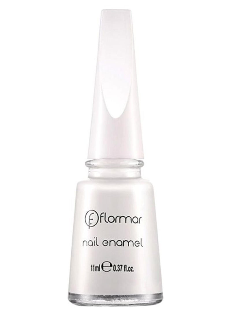 flormar Nail Enamel – New 400 Bright White - Image 1