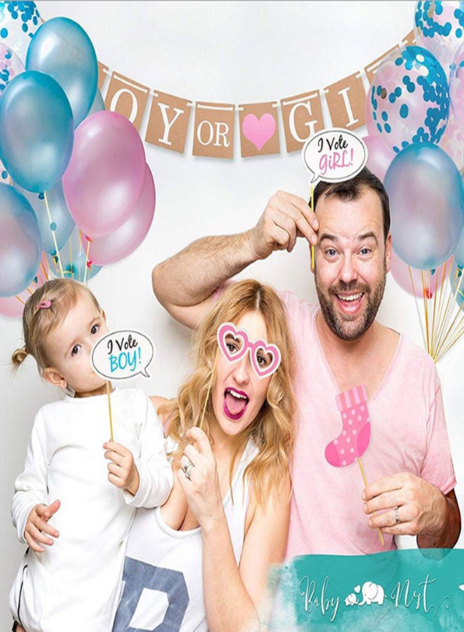 Nest Designs Portable Lightweight Compact Rich Designed Gender Reveal Party Set - Image 3