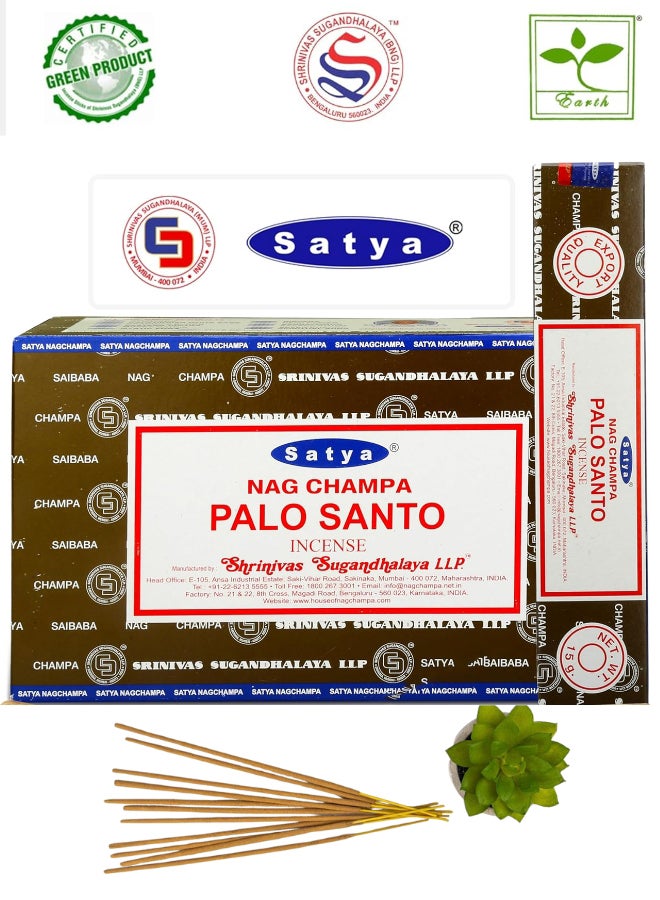 Satya Nag Champa Palo Santo Incense Sticks 12Packs X 15Grams 1 - Image 1