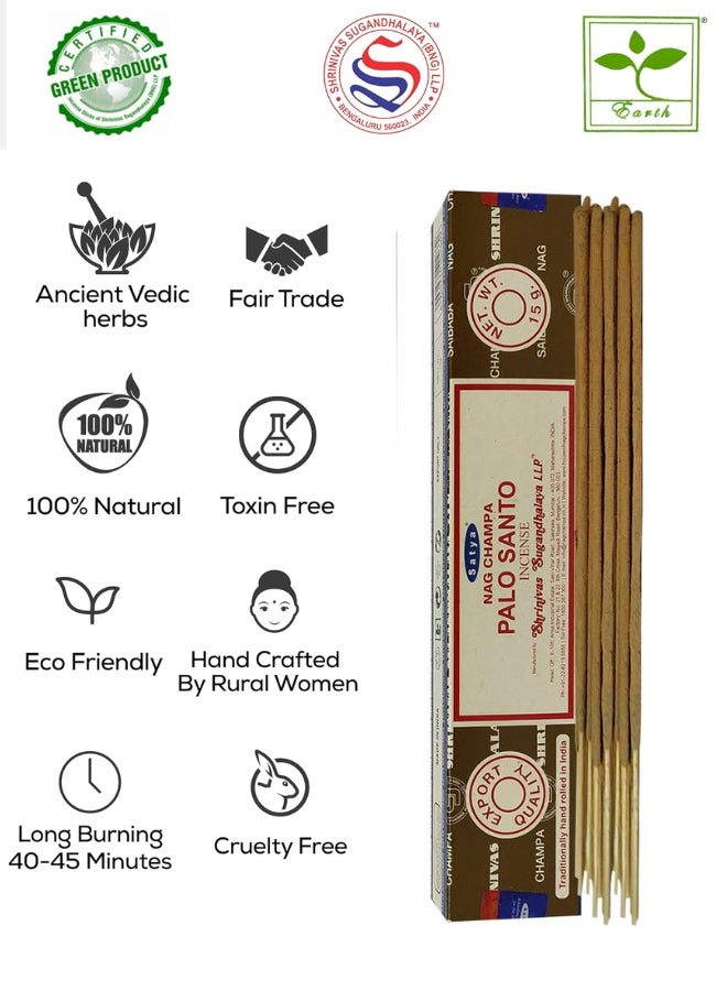 Satya Nag Champa Palo Santo Incense Sticks 12Packs X 15Grams 1 - Image 4