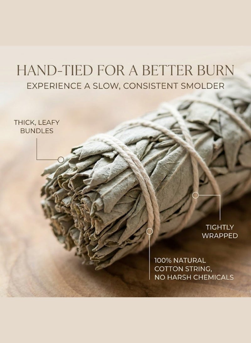 New Age Smudges & Herbs Newage Smudges And Herbs Mcws3 California Mini Sage Wands, 4 Inch, Pack Of 3, White - Image 3